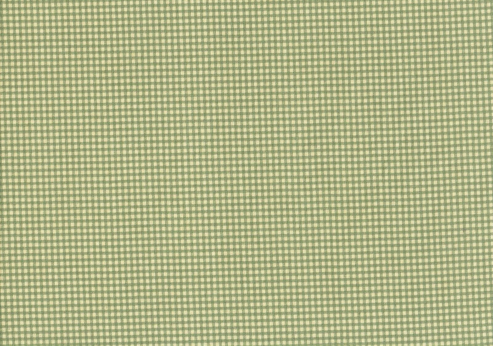 Designer Fabric Green  Check Cotton  Drapery Upholstery 