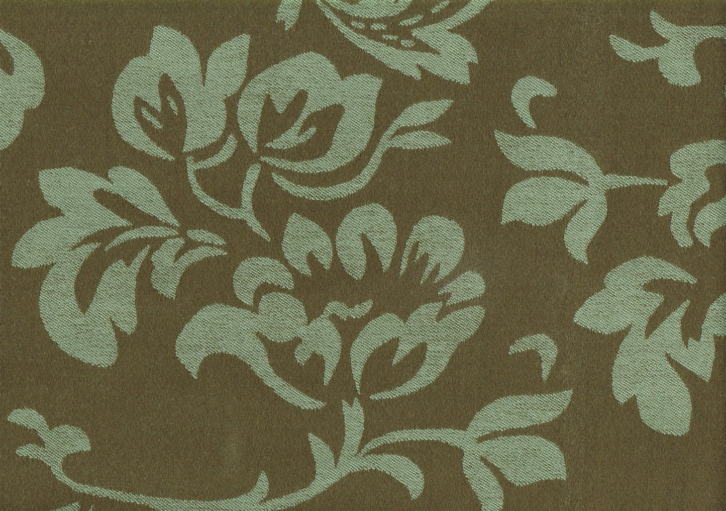   6.50 Yards Glen Raven Fabrics Brown Aqua  Floral   Woven   Upholstery 