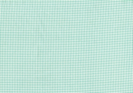 Designer Fabric Aqua Small Check 100% Cotton Drapery Upholstery 