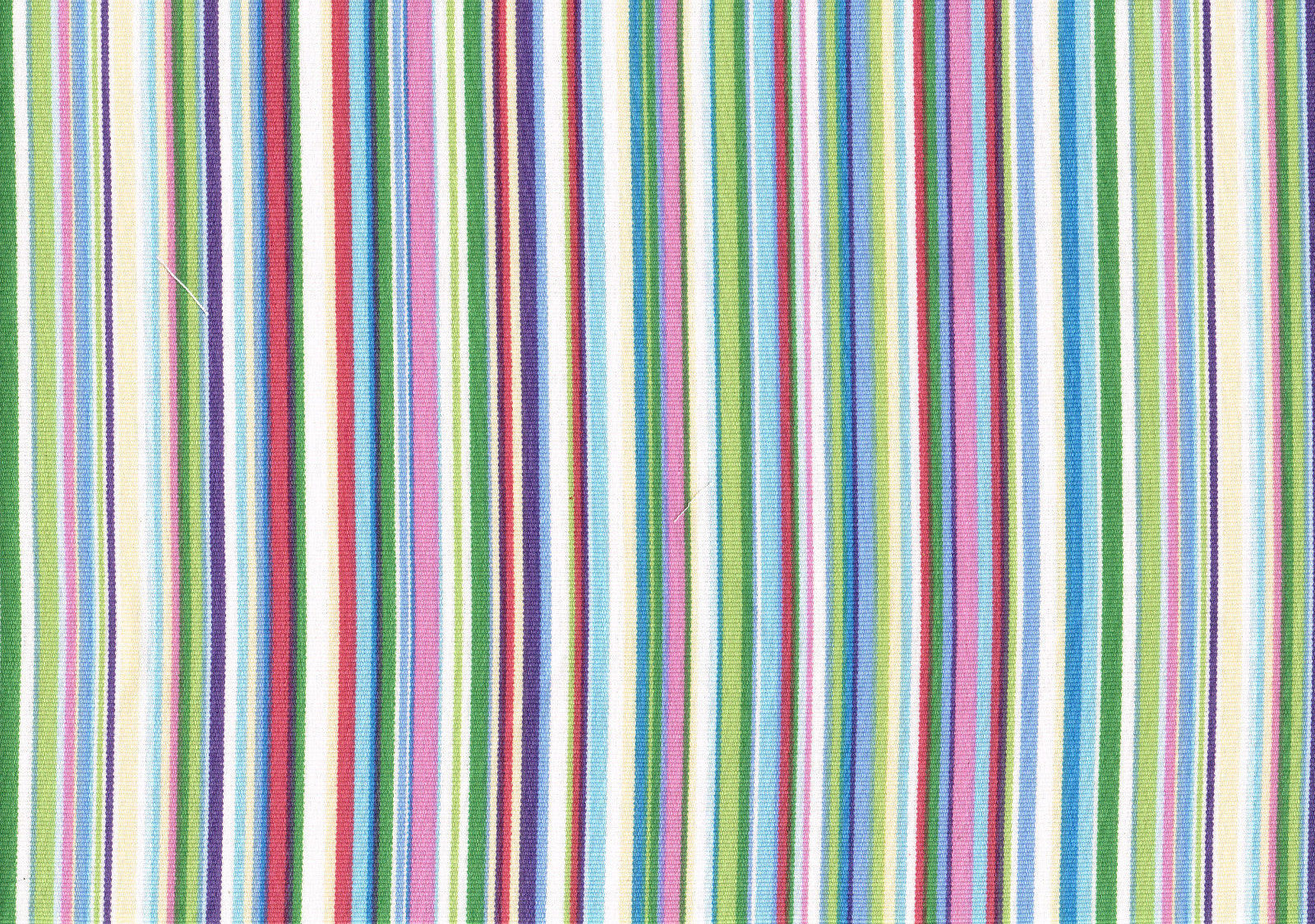 2.50 Yds PKaufmann Fabric Blue Pink Red Green Striped Cotton Drapery Upholstery