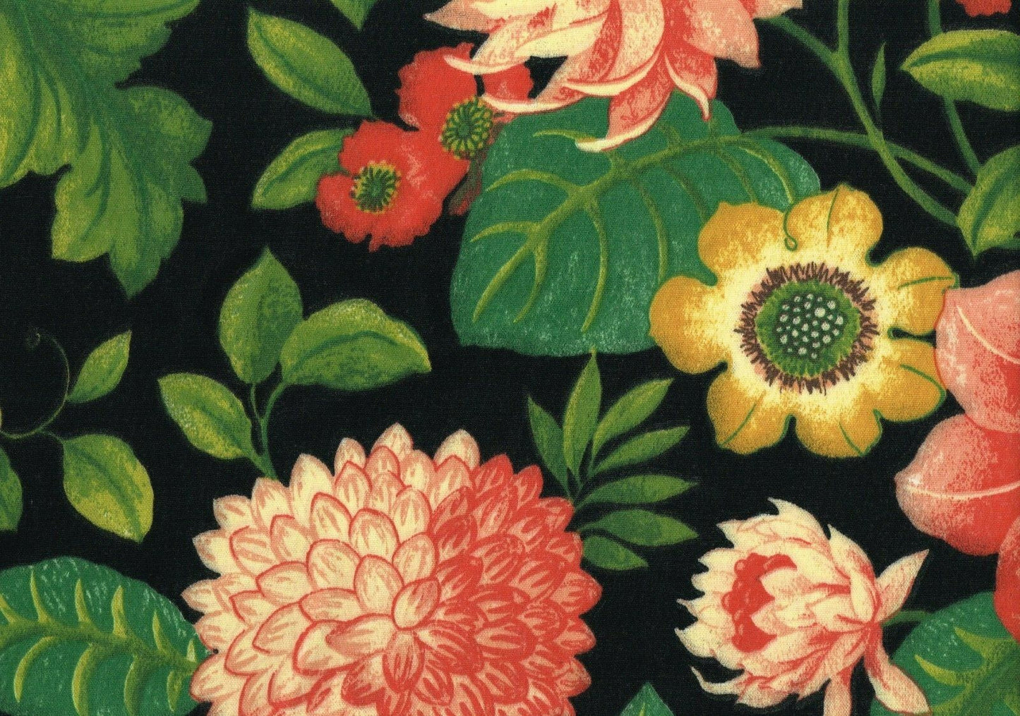5 Yds Mill Creek Fabric  Red Gold Green Indoor/Outdoor  Drapery Upholstery 