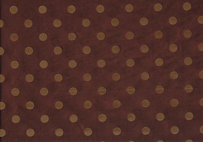 Designer Fabric  Brick  Gold Dot  Poly Silk   Drapery Upholstery   