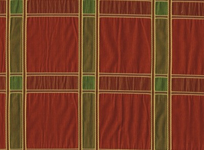 Braemore Fabric    Check     Rust  Green  Drapery Upholstery 