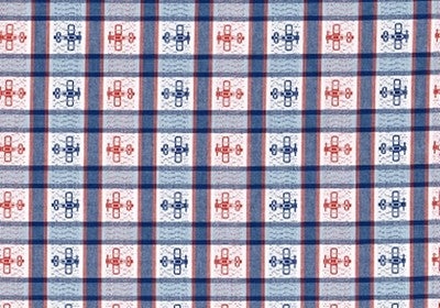 Designer Fabric Blue Red Airplanes Drapery Upholstery Cotton 