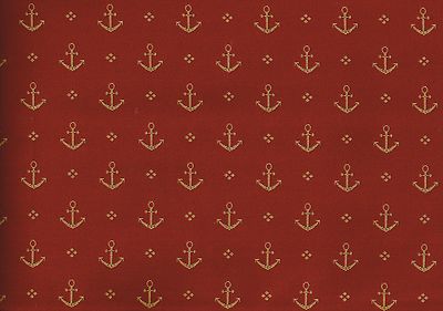 Designer Fabric Nautica  Red  Cryptonite  Upholstery   