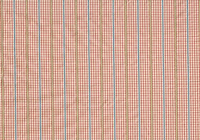 Designer Fabric Silk Rose Blue Green Checked  Drapery Upholstery   