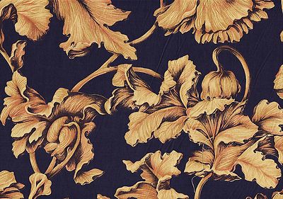 Ronald Redding Fabric  Medici  Purple Gold  Cotton Drapery Upholstery 