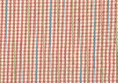 Designer Fabric Silk Rose Blue Green Checked  Drapery Upholstery   