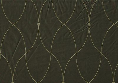 Richloom Fabric  Olive Yellow Poly Silk  Drapery Upholstery  